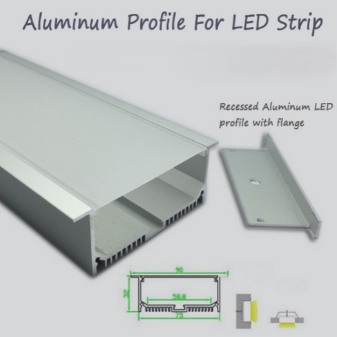 R2u - 047 aluminium LED Profile anode alumine Extrusion Channel LED Strip Light Radiator Profile Extended Life DIY Lighting Custom LED profile