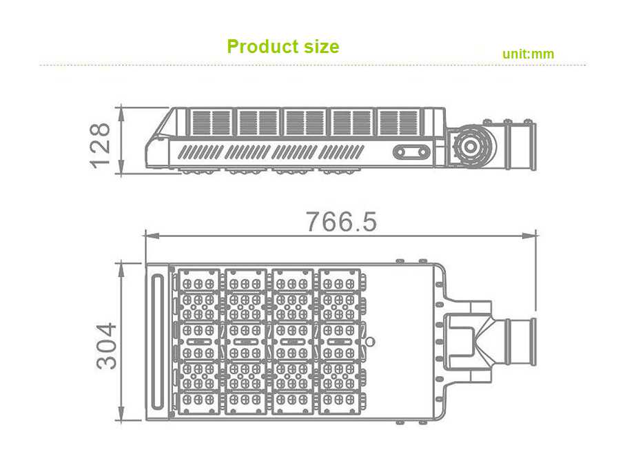 120Watt Outdoor Led Street Lights High Power Bridgelux Chip Meanwell Driver UL CE